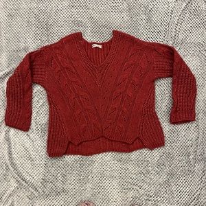 Pink Cable Knit Sweater